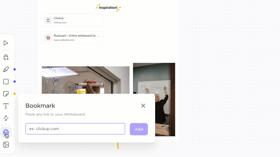 clickup quadro branco