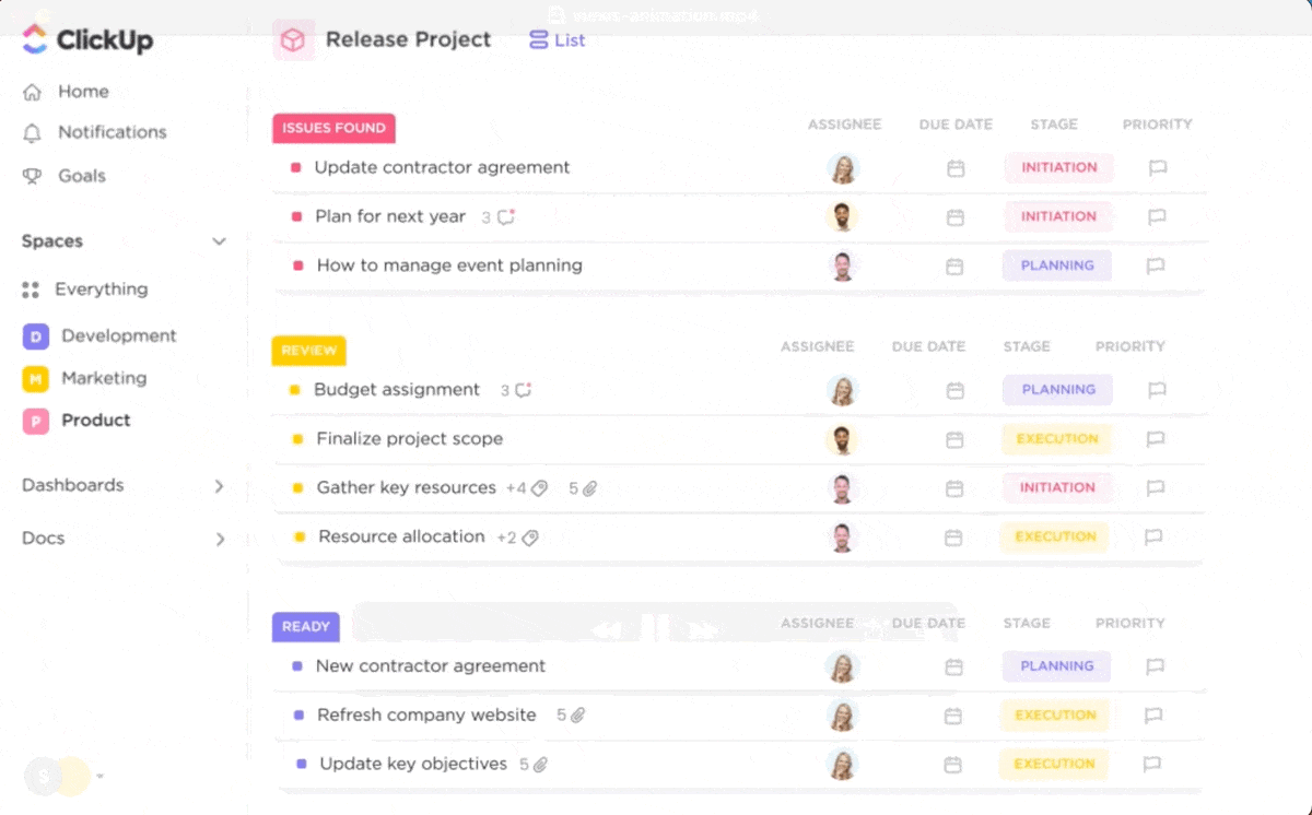 Veja mais de 15 visualizações no ClickUp para personalizar seu fluxo de trabalho de acordo com suas necessidades. Veja mais de 15 visualizações no ClickUp para personalizar seu fluxo de trabalho de acordo com suas necessidades.