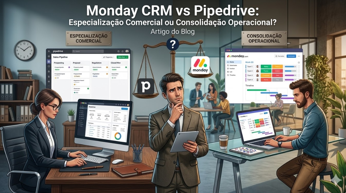 monday CRM vs Pipedrive: Especialização Comercial ou Consolidação Operacional?