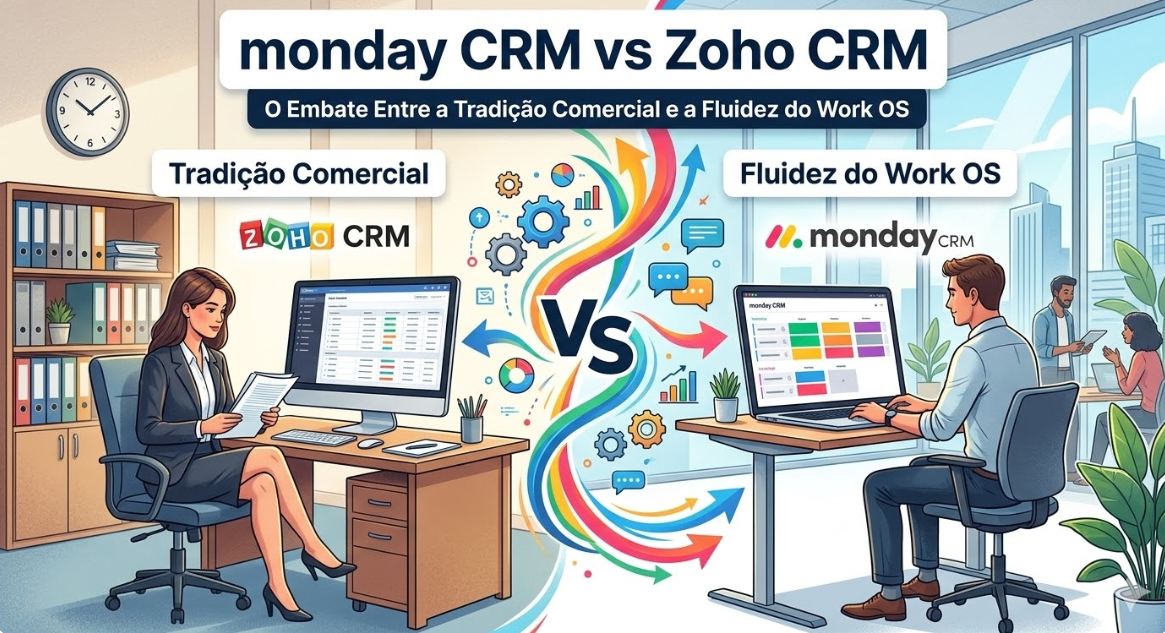 monday CRM vs Zoho CRM: O Embate Entre a Tradição Comercial e a Fluidez do Work OS