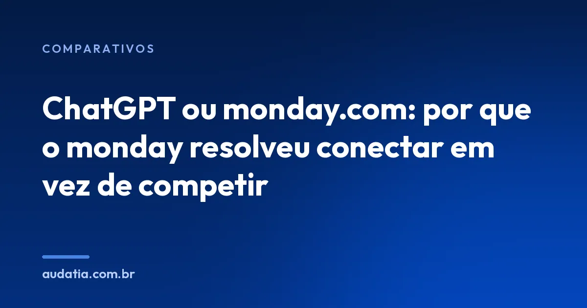 ChatGPT ou monday.com: por que o monday resolveu conectar em vez de competir