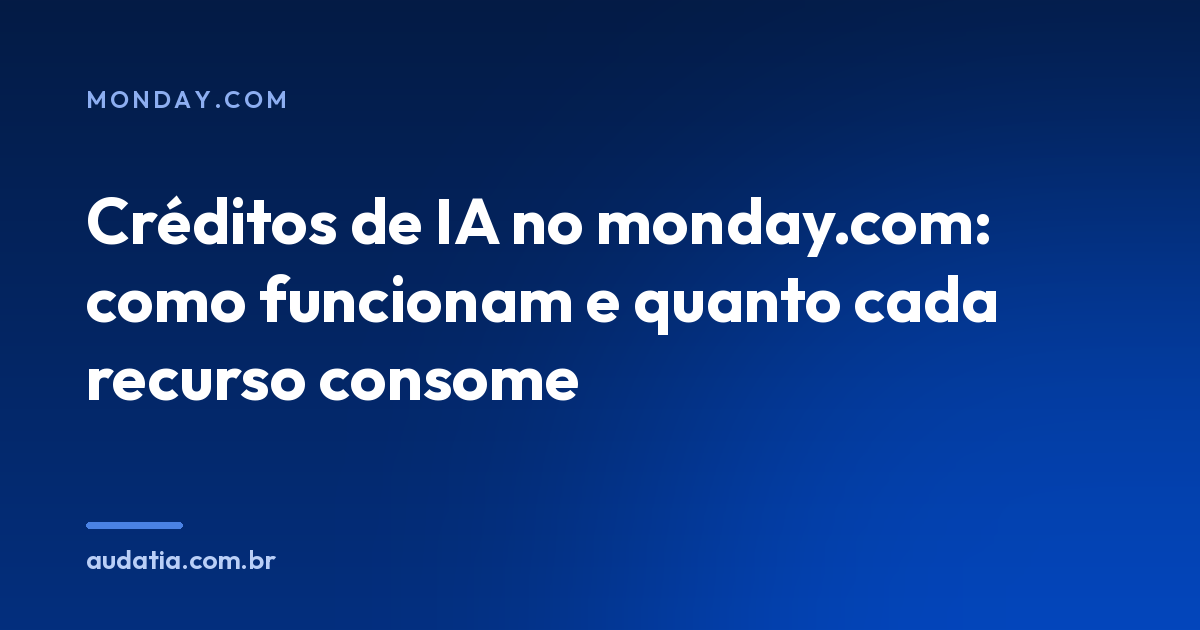 Créditos de IA no monday.com: como funcionam e quanto cada recurso consome