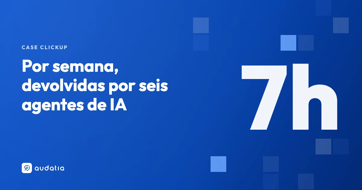 6 agentes de IA que devolvem 7 horas por semana: um case real no ClickUp